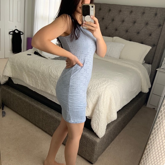 PACSUN Sky Blue Eyelet Dress - Picture 4 of 6